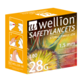 Sie sehen eine Packung WELL228-100 Wellion Safety Lanzetten 28G - 100 Stk, Produktbild: 01 WELL228-100 Wellion Safety Lanzetten 28G - 100 Stk, A-Nr.: 4796728 - 01