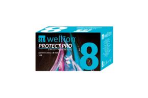 WELL128 Wellion PROTECT PRO Sicherheitspennadeln (Safety Pennadeln), 100 Stück, A-Nr.: 4441824 - 01