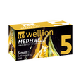 Sie sehen eine Packung WELL105 Wellion MEDFINE plus Pennadeln, 5 mm, 100 Stück, Produktbild: 02 WELL105 Wellion MEDFINE plus Pennadeln, 5 mm, 100 Stück, A-Nr.: 4487022 - 02
