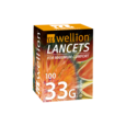 Sie sehen eine Packung Wellion 33G Lanzetten, 100 Stk., Produktbild: 01 Wellion 33G Lanzetten, 100 Stk., A-Nr.: 3387502 - 01