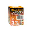 Sie sehen eine Packung Wellion 33G Lanzetten, 50 Stk., Produktbild: 01 Wellion 33G Lanzetten, 50 Stk., A-Nr.: 3144716 - 01