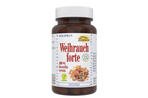 Sie sehen eine Packung Espara Weihrauch forte Kapseln, Produktbild: 01 Espara Weihrauch forte Kapseln, A-Nr.: 3726482 - 01