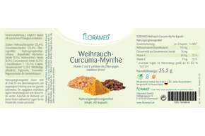 Sie sehen eine Packung Floramed Weihrauch-Curcuma-Myrrhe, Produktbild: 01 Floramed Weihrauch-Curcuma-Myrrhe, A-Nr.: 4390340 - 01