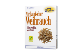 Sie sehen eine Packung Espara Weihrauch Kapseln, Produktbild: 01 Espara Weihrauch Kapseln, A-Nr.: 2026328 - 01
