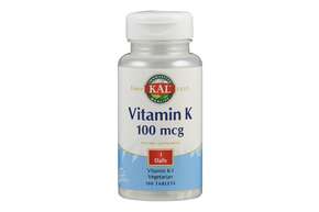 Sie sehen eine Packung Supplementa Vitamin K1 100 mcg Tabletten, Produktbild: 01 Supplementa Vitamin K1 100 mcg Tabletten, A-Nr.: 5597646 - 01
