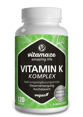 Vitamaze Vitamin K1+K2 Komplex hochdosiert vegan, A-Nr.: 5179423 - 01