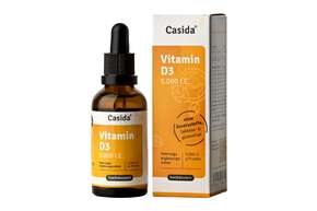 Sie sehen eine Packung Casida Vitamin D3 Tropfen 5000 I.E., Produktbild: 01 Casida Vitamin D3 Tropfen 5000 I.E., A-Nr.: 5339039 - 01