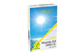 Sie sehen eine Packung BjökoVit Vitamin D3 Kapseln vegan, Produktbild: 01 BjökoVit Vitamin D3 Kapseln vegan, A-Nr.: 5174584 - 01
