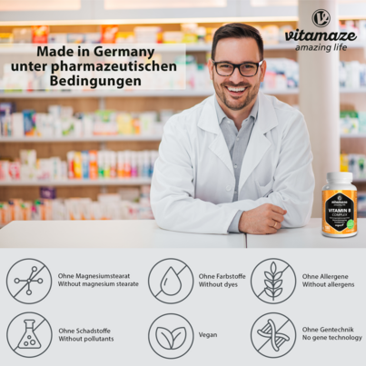 Vitamaze Vitamin B Complex hochdosiert vegan, A-Nr.: 5179334 - 03