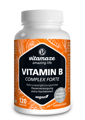 Vitamaze Vitamin B Complex extra hochdosiert vegan, A-Nr.: 5179400 - 01