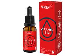 Sie sehen eine Packung BjökoVit Vitamin B12 Tropfen vegan, Produktbild: 01 BjökoVit Vitamin B12 Tropfen vegan, A-Nr.: 5174710 - 01
