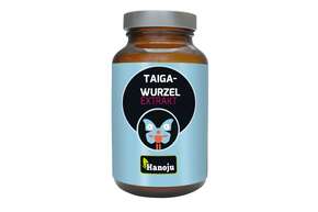 Sie sehen eine Packung Hanoju Taigawurzel Extrakt Kapseln 400mg, Produktbild: 01 Hanoju Taigawurzel Extrakt Kapseln 400mg, A-Nr.: 4492678 - 01