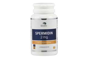 Sie sehen eine Packung Supplementa Spermidin 2 mg Kapseln, Produktbild: 01 Supplementa Spermidin 2 mg Kapseln, A-Nr.: 5596842 - 01