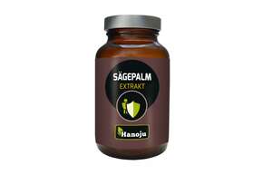 Sie sehen eine Packung Hanoju Sägepalmen Extrakt Kapseln 450mg, Produktbild: 01 Hanoju Sägepalmen Extrakt Kapseln 450mg, A-Nr.: 4256363 - 01