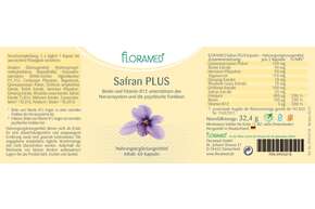 Sie sehen eine Packung Floramed Safran Plus, Produktbild: 01 Floramed Safran Plus, A-Nr.: 4390328 - 01