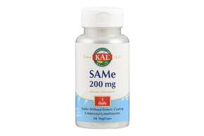 Sie sehen eine Packung Supplementa SAMe 200 mg KAL Kapseln, Produktbild: 01 Supplementa SAMe 200 mg KAL Kapseln, A-Nr.: 5597333 - 01