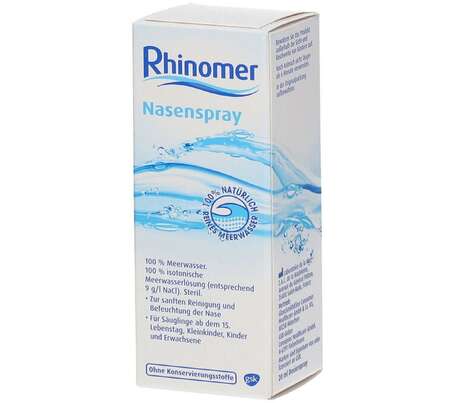 Sie sehen eine Packung Rhinomer Nasenspray, Produktbild: 02 Rhinomer Nasenspray, A-Nr.: 4033031 - 02
