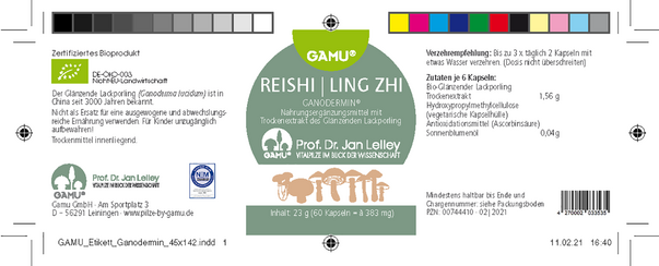 Gamu Bio Reishi | Ganodermin Kapseln, A-Nr.: 5600199 - 03