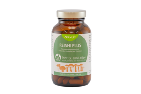 Sie sehen eine Packung Gamu Reishi Plus Kapseln, Produktbild: 01 Gamu Reishi Plus Kapseln, A-Nr.: 5600331 - 01