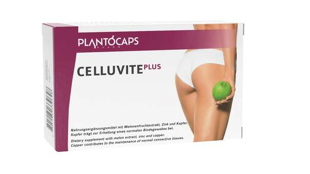Sie sehen eine Packung plantoCAPS CELLUVITE PLUS Kapseln, Produktbild: 02 plantoCAPS CELLUVITE PLUS Kapseln, A-Nr.: 4294116 - 02