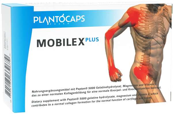 Sie sehen eine Packung plantoCAPS MOBILEX PLUS Kapseln, Produktbild: 01 plantoCAPS MOBILEX PLUS Kapseln, A-Nr.: 4339729 - 01