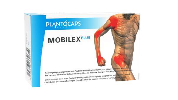 Sie sehen eine Packung plantoCAPS MOBILEX PLUS Kapseln, Produktbild: 02 plantoCAPS MOBILEX PLUS Kapseln, A-Nr.: 4339729 - 02