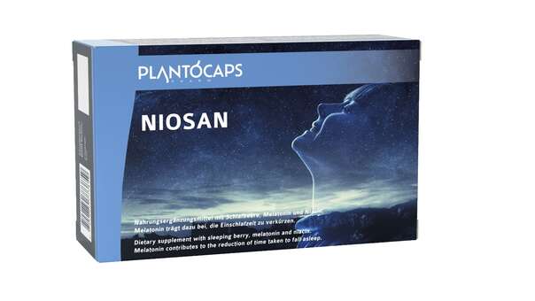 Sie sehen eine Packung plantoCAPS NIOSAN Kapseln, Produktbild: 02 plantoCAPS NIOSAN Kapseln, A-Nr.: 5075310 - 02