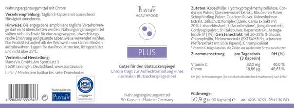 Sie sehen eine Packung Plus Kapseln für Diabetiker, Produktbild: 02 Plus Kapseln für Diabetiker, A-Nr.: 4488783 - 02