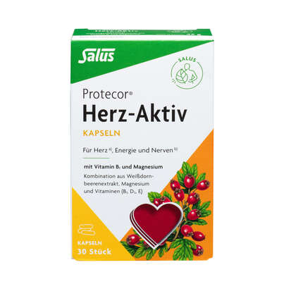 Sie sehen eine Packung Protecor® Herz-Aktiv Kapseln, Produktbild: 03 Protecor® Herz-Aktiv Kapseln, A-Nr.: 4316651 - 03