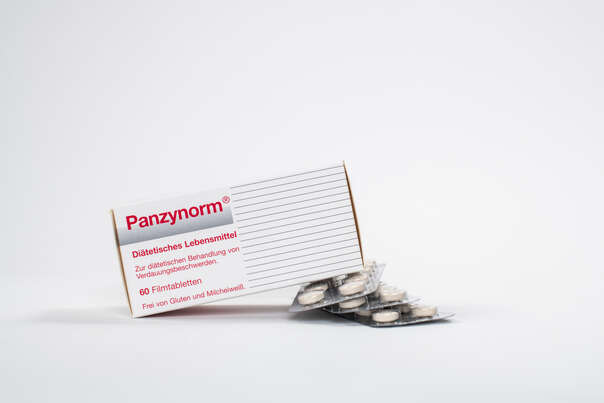 Sie sehen eine Packung Panzynorm Filmtabletten, Produktbild: 01 Panzynorm Filmtabletten, A-Nr.: 4020910 - 01