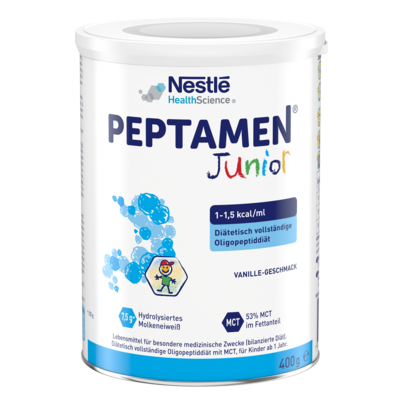 Sie sehen eine Packung Peptamen® Junior 400 g, Produktbild: 01 Peptamen® Junior 400 g, A-Nr.: 3445352 - 01