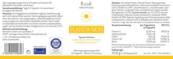 Sie sehen eine Packung PlantaSkin Kapseln, Produktbild: 02 PlantaSkin Kapseln, A-Nr.: 4488607 - 02