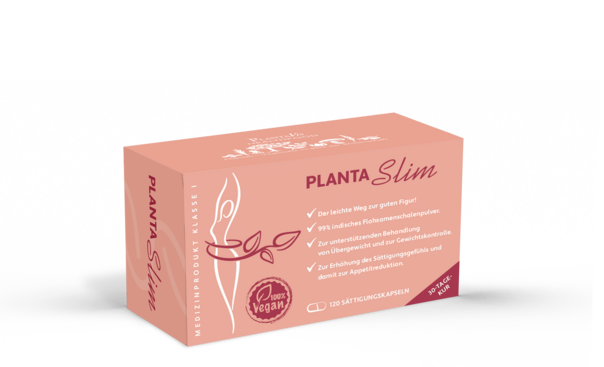 Sie sehen eine Packung PlantaSlim Sättigungskapseln, Produktbild: 01 PlantaSlim Sättigungskapseln, A-Nr.: 5663260 - 01