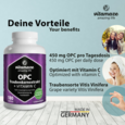 Sie sehen eine Packung Vitamaze OPC Traubenkernextrakt hochdosiert +Vit.C, Produktbild: 02 Vitamaze OPC Traubenkernextrakt hochdosiert +Vit.C, A-Nr.: 5179251 - 02