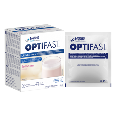 Sie sehen eine Packung OPTIFAST® Drink Erdbeer, Produktbild: 01 OPTIFAST® Drink Erdbeer, A-Nr.: 5209710 - 01