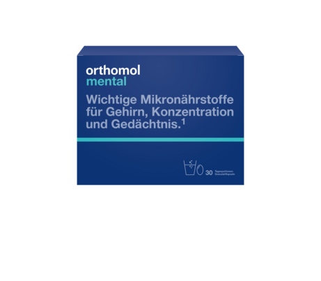 Sie sehen eine Packung Orthomol Mental, Produktbild: 01 Orthomol Mental, A-Nr.: 3881455 - 01
