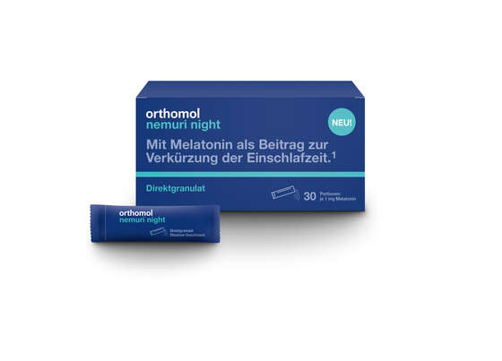 Sie sehen eine Packung Orthomol Nemuri Night Dir-Gran., Produktbild: 01 Orthomol Nemuri Night Dir-Gran., A-Nr.: 5466855 - 01