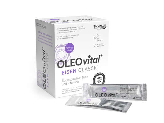Sie sehen eine Packung OLEOvital® Eisen Classic, Produktbild: 01 OLEOvital® Eisen Classic, A-Nr.: 4540236 - 01