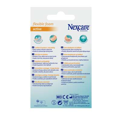 Nexcare™ Flexible Foam Active Band Pflaster, 6 cm x 10 cm, 10/Packung, A-Nr.: 5386961 - 02