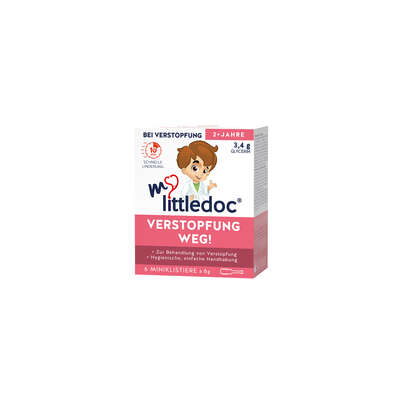 Sie sehen eine Packung mylittledoc® VERSTOPFUNG WEG!, Produktbild: 03 mylittledoc® VERSTOPFUNG WEG!, A-Nr.: 5098469 - 03
