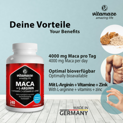 Vitamaze Maca 4:1 hochdosiert +L-Arginin, A-Nr.: 5179274 - 02