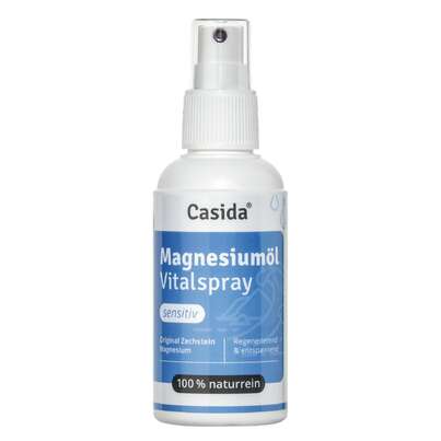 Sie sehen eine Packung Magnesiumöl Vitalspray Sensitiv, Produktbild: 01 Magnesiumöl Vitalspray Sensitiv, A-Nr.: 4895703 - 01