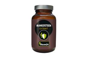 Sie sehen eine Packung Hanoju Mangosteen 20% Extrakt 400mg, Produktbild: 01 Hanoju Mangosteen 20% Extrakt 400mg, A-Nr.: 4255659 - 01