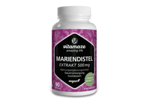 Vitamaze Mariendistel Extrakt 500mg hochdosiert vegan, A-Nr.: 5179630 - 01