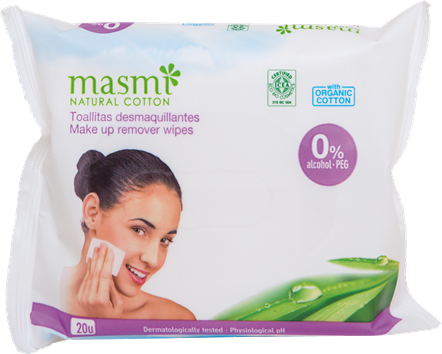 Sie sehen eine Packung Masmi Organic Care - Bio Make-Up Reinigungstücher, Produktbild: 02 Masmi Organic Care - Bio Make-Up Reinigungstücher, A-Nr.: 4596840 - 02