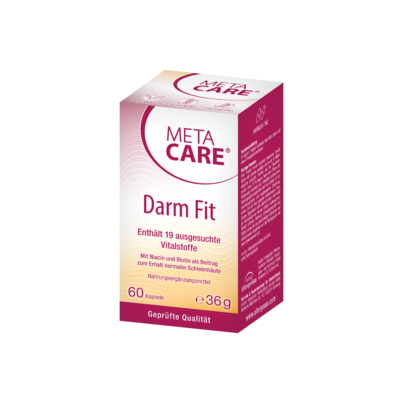 Sie sehen eine Packung META-CARE® Darm Fit, 60 Kapseln, Produktbild: 01 META-CARE® Darm Fit, 60 Kapseln, A-Nr.: 3973826 - 01