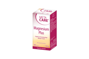 Sie sehen eine Packung META-CARE® Magnesium Plus, 90 Kapseln, Produktbild: 01 META-CARE® Magnesium Plus, 90 Kapseln, A-Nr.: 5246734 - 01
