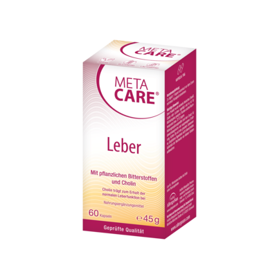 Sie sehen eine Packung META-CARE® Leber, 60 Kapseln, Produktbild: 01 META-CARE® Leber, 60 Kapseln, A-Nr.: 4766041 - 01