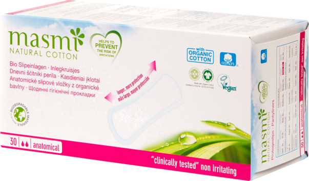 Sie sehen eine Packung Masmi Organic Care - Bio Slipeinlagen Classic, Produktbild: 01 Masmi Organic Care - Bio Slipeinlagen Classic, A-Nr.: 4368808 - 01