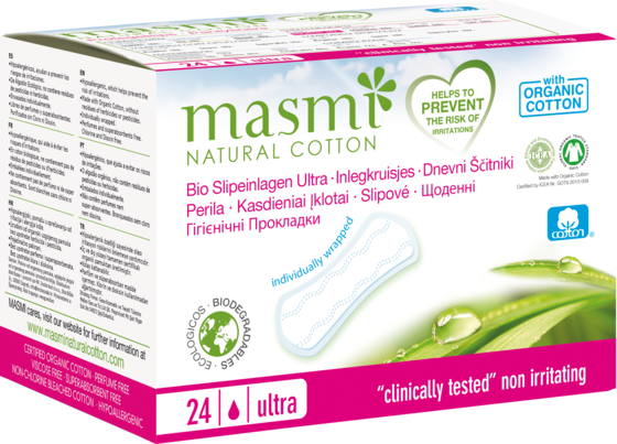 Sie sehen eine Packung Masmi Organic Care - Bio Slipeinlagen Ultra, Produktbild: 02 Masmi Organic Care - Bio Slipeinlagen Ultra, A-Nr.: 4368820 - 02
